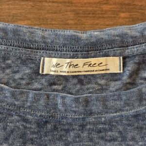 Free People We The Free Blue Short Sleeve Top